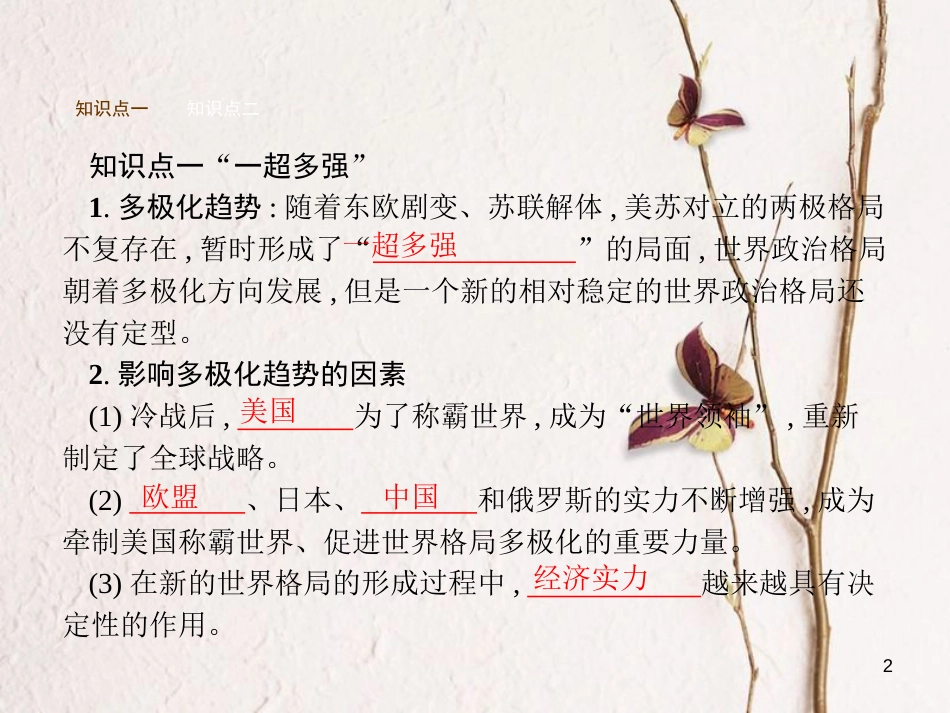 九年级历史下册 第七单元 战后世界格局的演变 15 世界政治格局的多极化趋势课件 新人教版_第2页