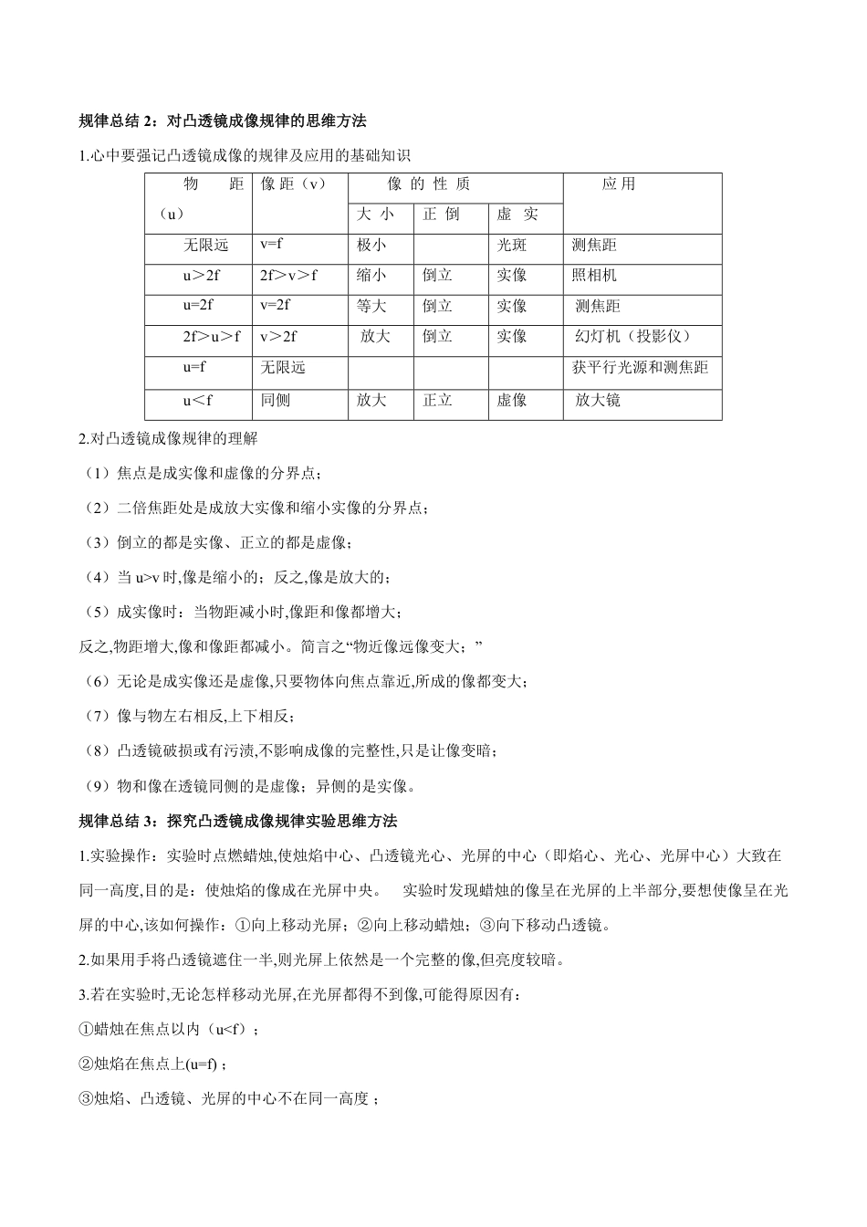 专题05 透镜及其应用（原卷版） _第2页