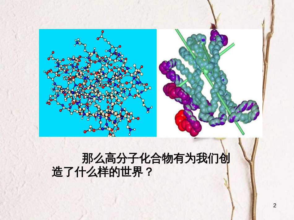 高中化学 第三单元 化学与材料的发展 课题3 高分子化合物与材料课件2 新人教版选修2_第2页