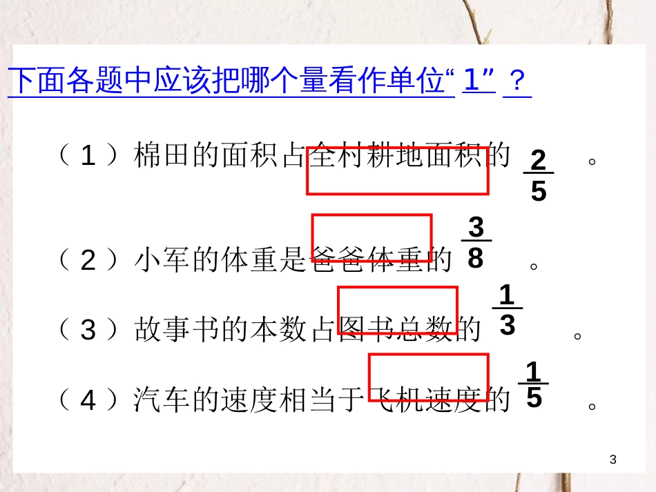 六年级数学上册 2.3 求“一个数的几分之几是多少”的简单实际问题课件2 苏教版[共15页]_第3页