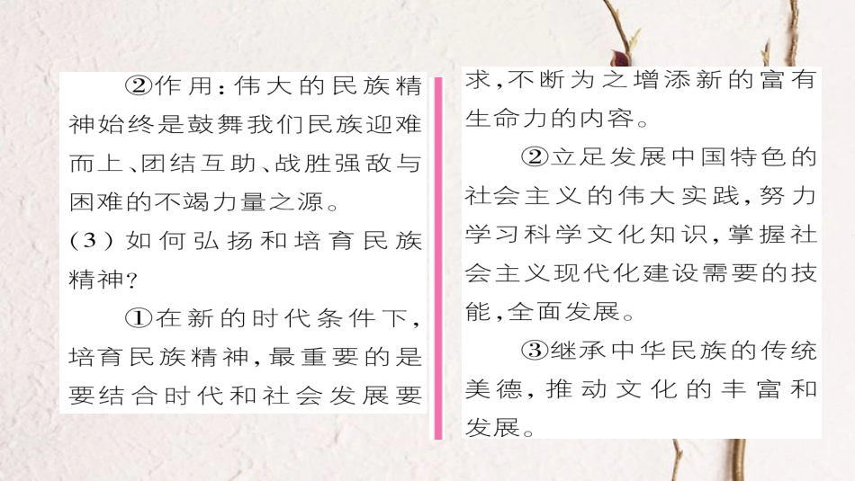 九年级政治全册 第二单元 了解祖国 爱我中华 第五课 中华文化与民族精神 第2框 弘扬和培育民族精神同步作业课件 新人教版[共24页]_第3页