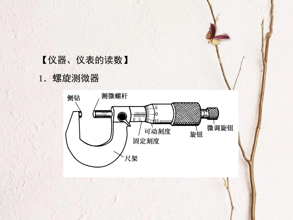 （新课标）高考物理一轮复习 第七章 恒定电流 实验七 测定金属的电阻率（同时练习使用螺旋测微器）课件_第3页