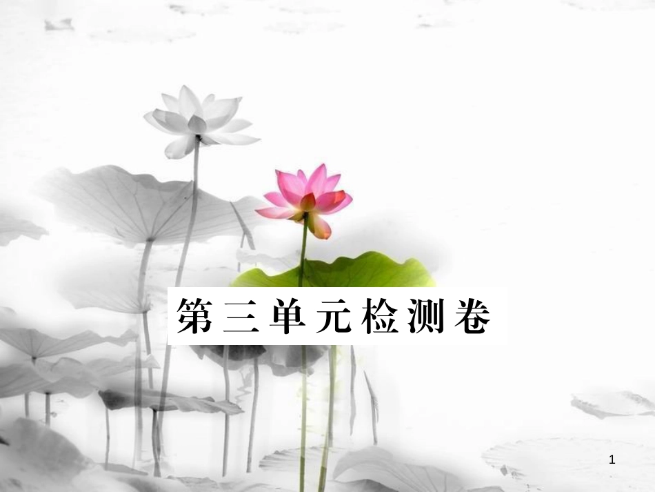 安徽省九年级语文上册 第三单元检测卷习题讲评课件 新人教版[共25页]_第1页