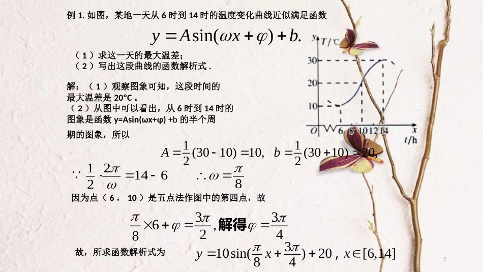 高中数学 第一章 三角函数 1.6 三角函数模型的简单应用课件2 新人教A版必修4_第2页