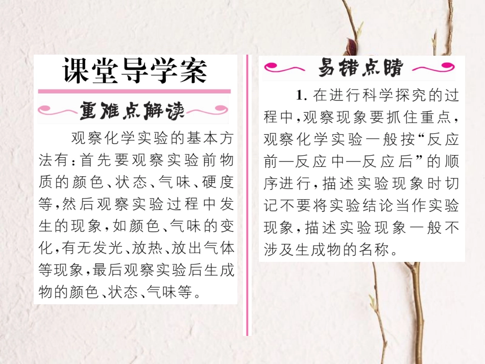 九年级化学上册 第1单元 课题2 化学是一门以实验为基础的科学习题课件 （新版）新人教版[共20页]_第2页