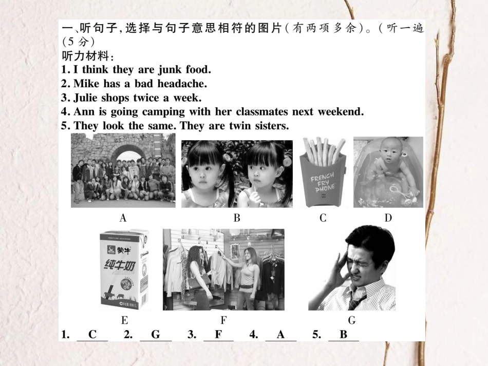 八年级英语上册 期中达标测试卷课件 （新版）人教新目标版[共23页]_第2页
