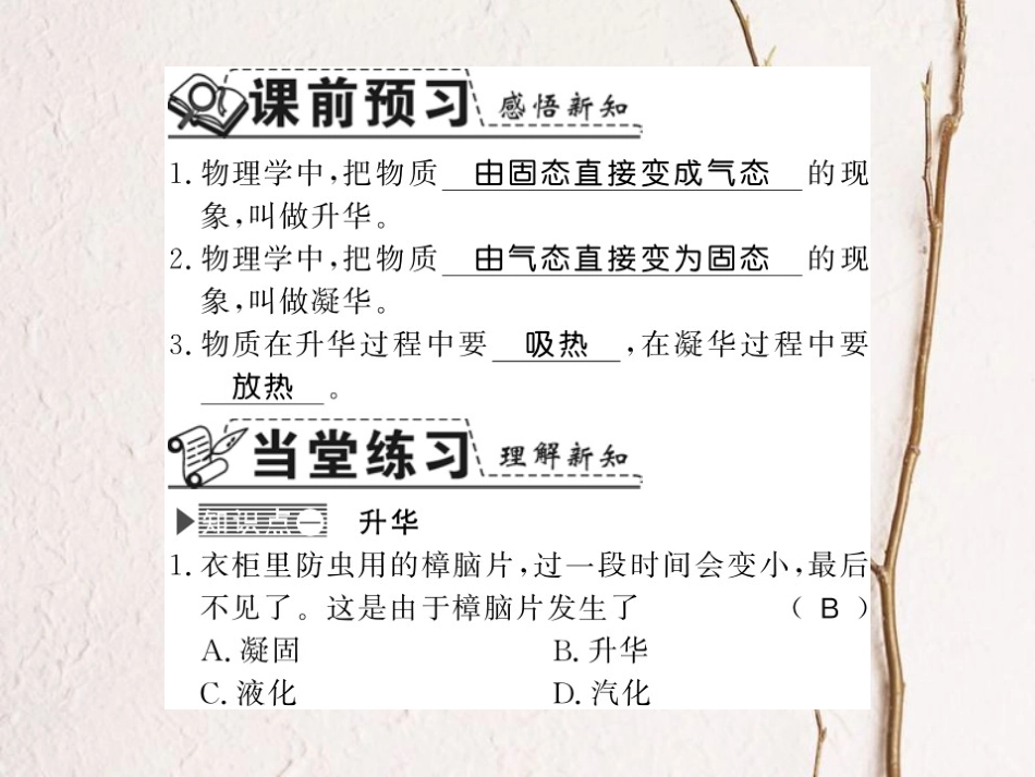 八年级物理上册 4.4 升华和凝华习题课件 （新版）粤教沪版_第2页