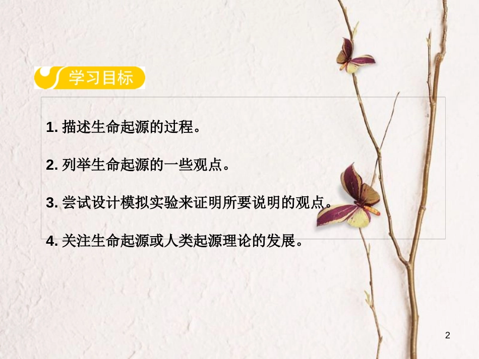 八年级生物下册 第六单元 第三章 第一节 生命的起源课件 （新版）冀教版_第2页
