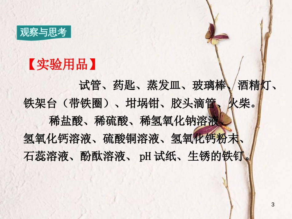 九年级化学下册 第10单元 酸和碱 实验活动6 酸、碱的化学性质教学课件 （新版）新人教版[共10页]_第3页