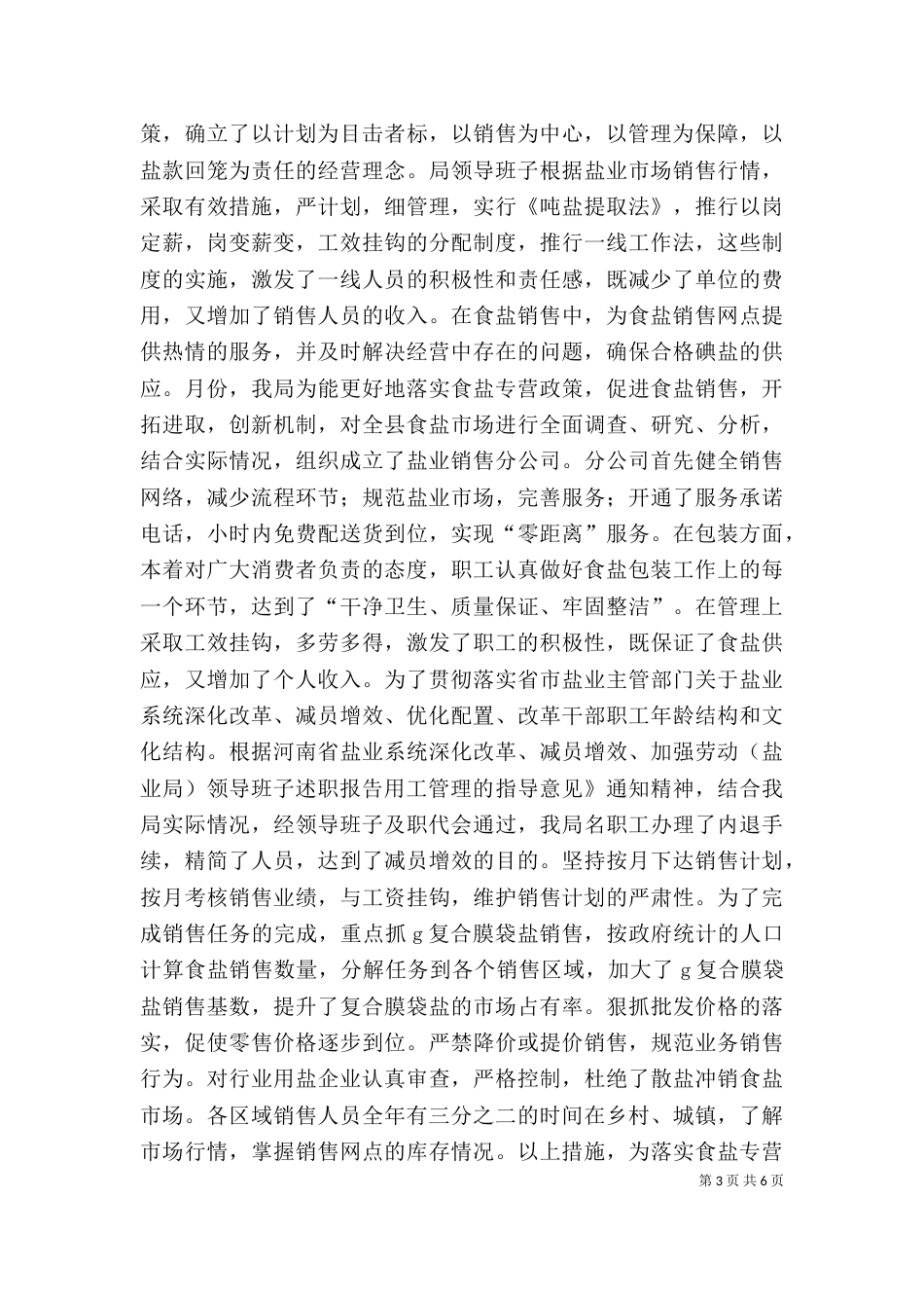 （盐业局）领导班子述职报告（一）_第3页