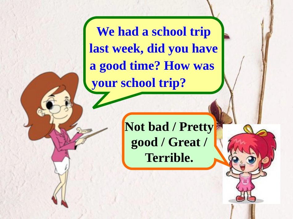 七年级英语下册 Unit 11 How was your school trip（第1课时）Section A（1a-1c）课件 （新版）人教新目标版_第2页