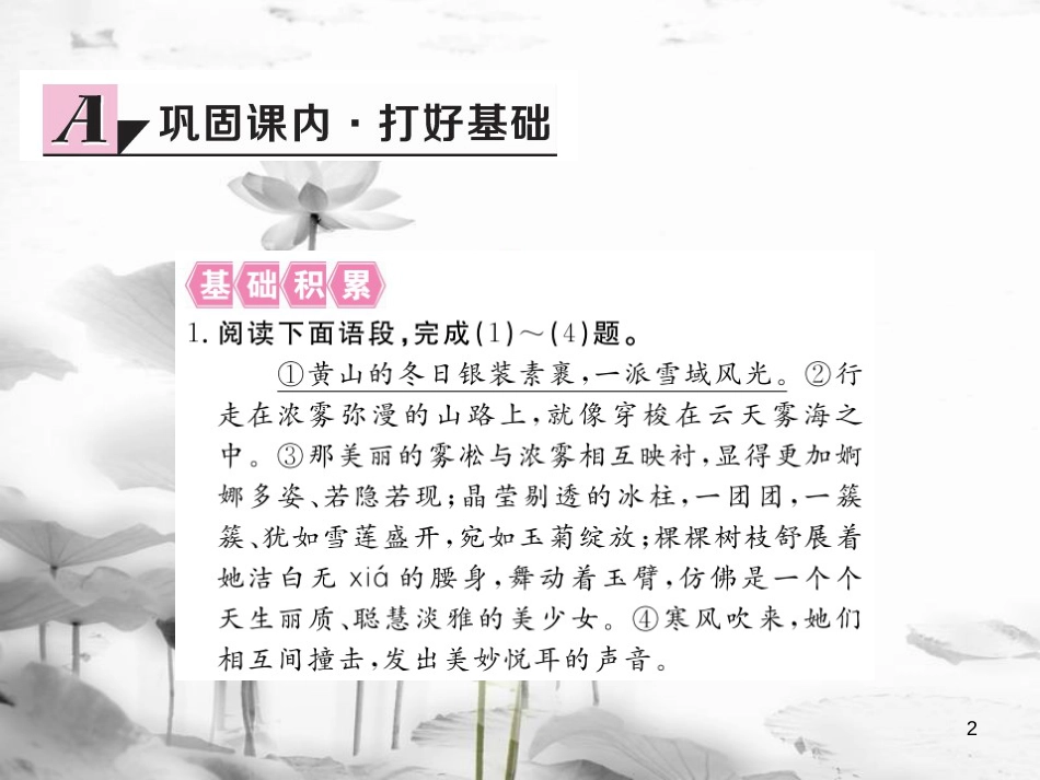 安徽省九年级语文上册 第三单元 9 故乡习题讲评课件 新人教版[共22页]_第2页