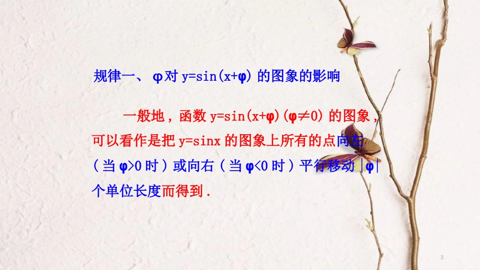 高中数学 第一章 三角函数 1.5 函数y=Asin（ωx+φ）的图象（2）课件1 新人教A版必修4_第3页