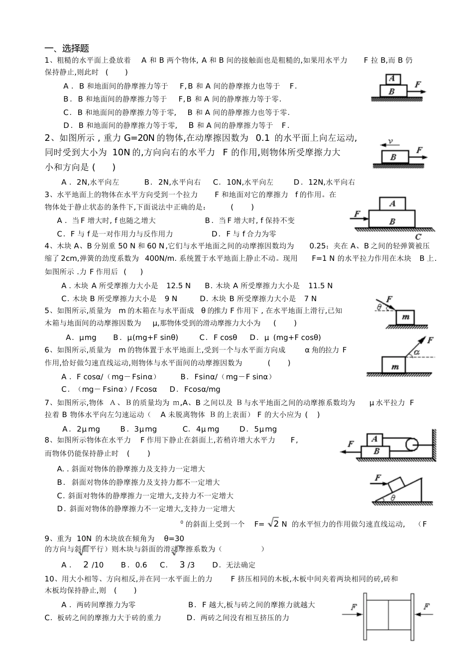受力分析经典题及答案[共10页]_第1页