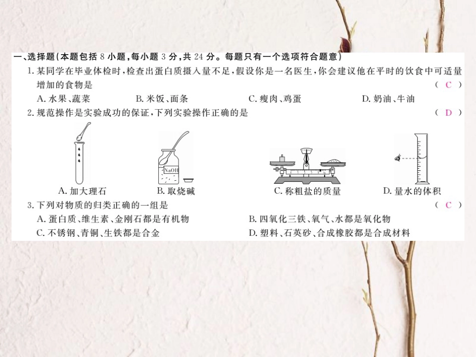 （贵州专）九年级化学下册 期末复习课件 （新）新人教版_第2页