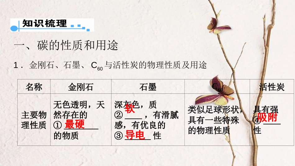 广东省中考化学 第一部分 基础过关 课时8 碳和碳的氧化物课件_第2页