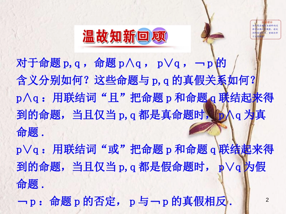 高中数学 第一章 常用逻辑用语 1.4.1 全称量词 1.4.2 存在量词课件2 新人教A版选修1-1_第2页