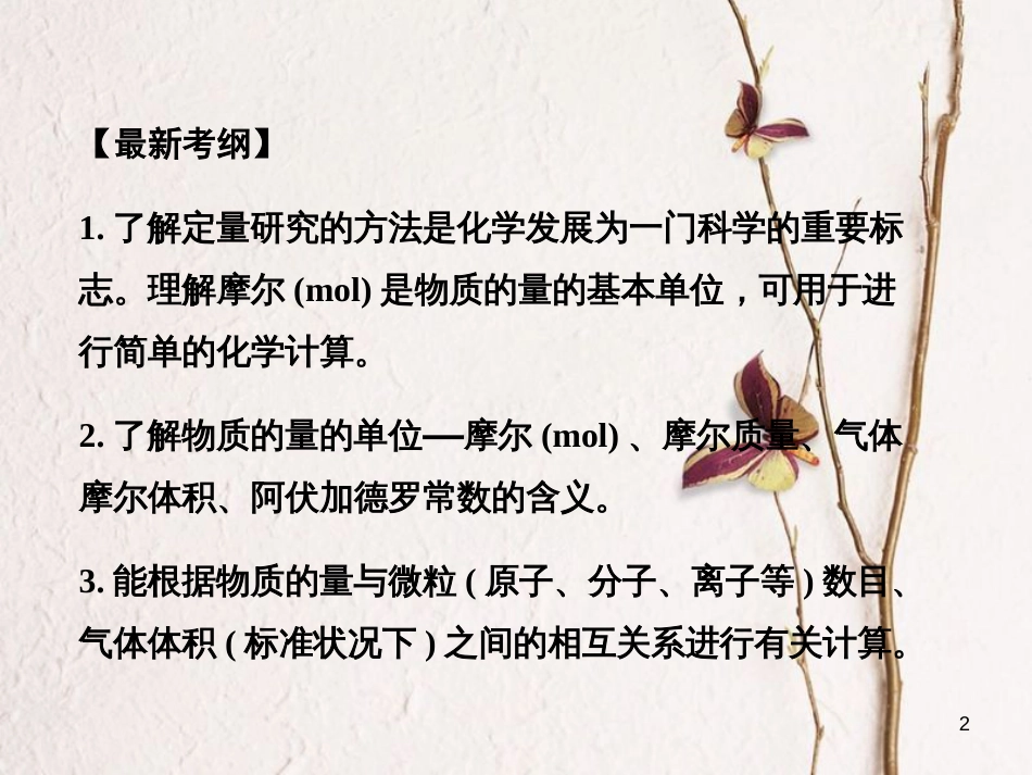 高考化学一轮复习 第1章 从实验学化学 第3讲 物质的量、气体摩尔体积课件[共57页]_第2页