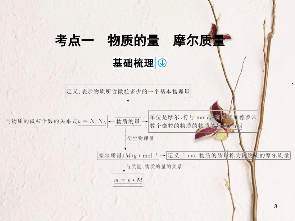 高考化学一轮复习 第1章 从实验学化学 第3讲 物质的量、气体摩尔体积课件[共57页]_第3页