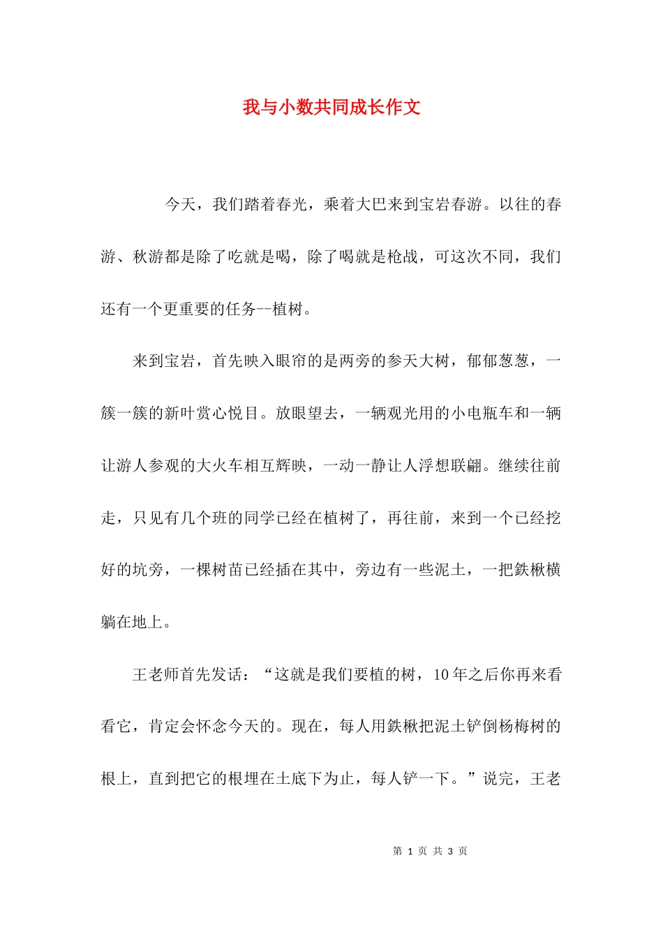 我与小数共同成长作文_第1页