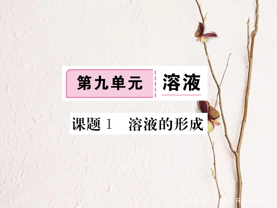 （贵州专）九年级化学下册 第九单元 课题1 溶液的形成复习课件 （新）新人教版_第1页
