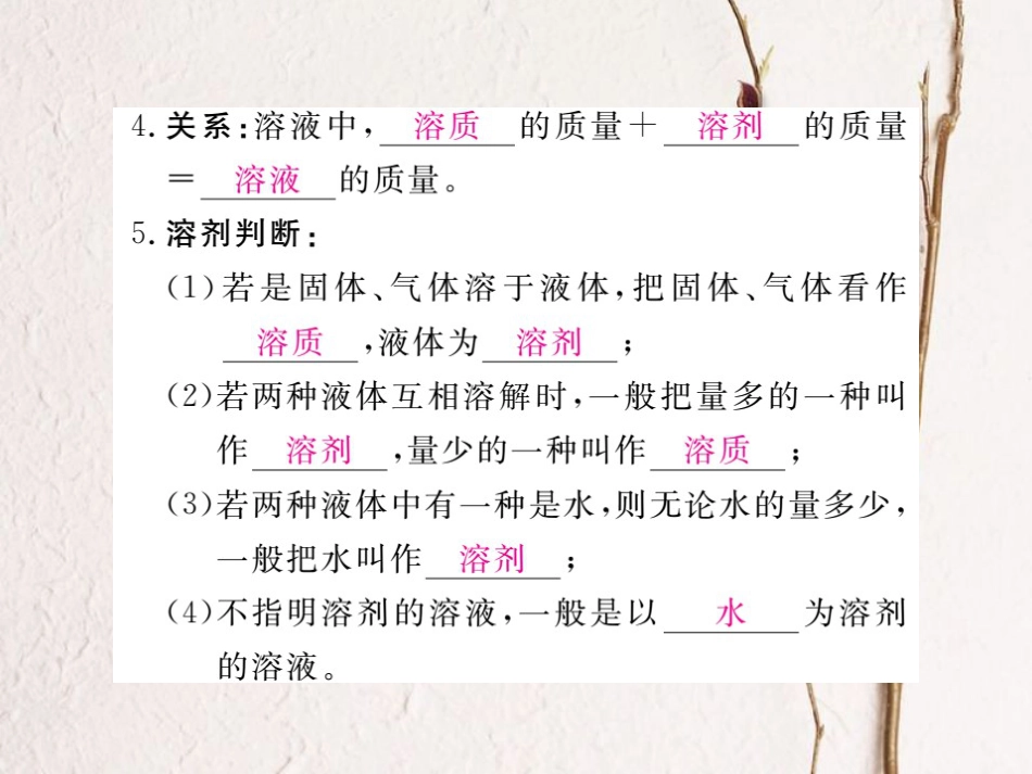 （贵州专）九年级化学下册 第九单元 课题1 溶液的形成复习课件 （新）新人教版_第3页