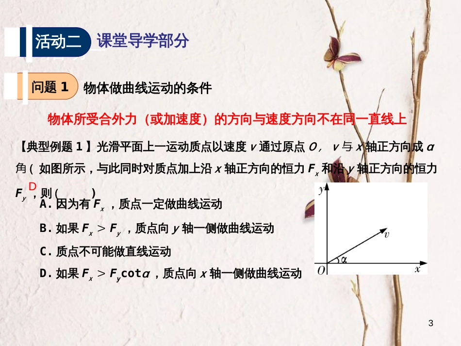 江苏省扬州市高邮中学高考物理一轮复习 第一章 曲线运动（第1课时）曲线运动 运动的合成和分解课件（必修2）_第3页