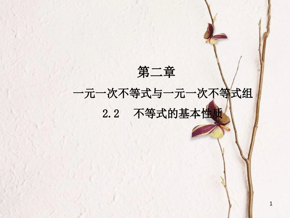 八年级数学下册 2 一元一次不等式与一元一次不等式组 2.2 不等式的基本性质课件 （新版）北师大版_第1页