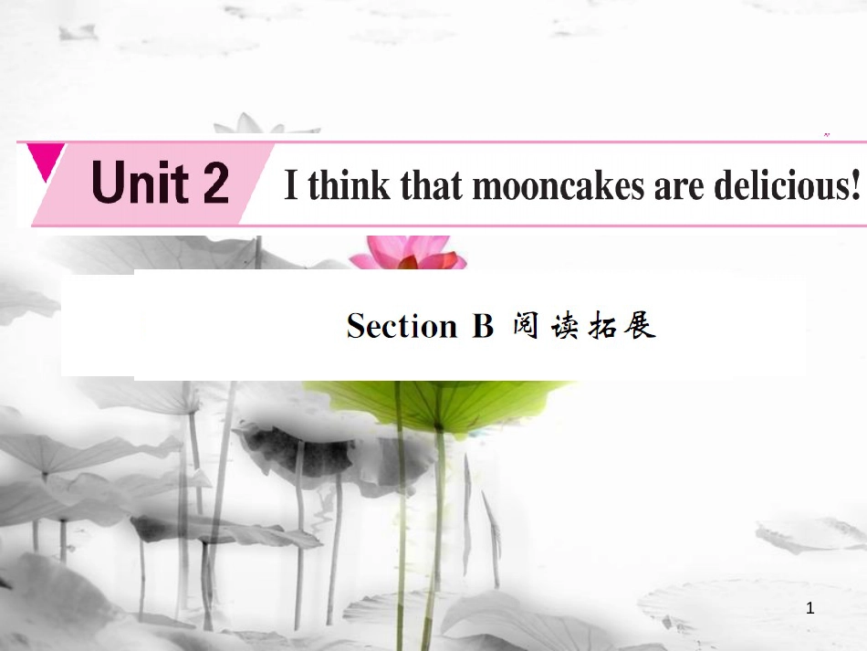 haaAAA九年级英语全册 Unit 2 I think that mooncakes are delicious Section B阅读拓展课件 （新版）人教新目标版_第1页