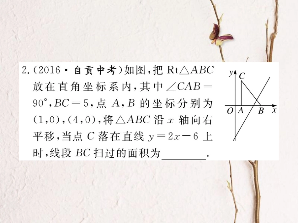 八年级数学上册 难点探究专题 一次函数与几何的综合问题课件 （新版）北师大版_第2页