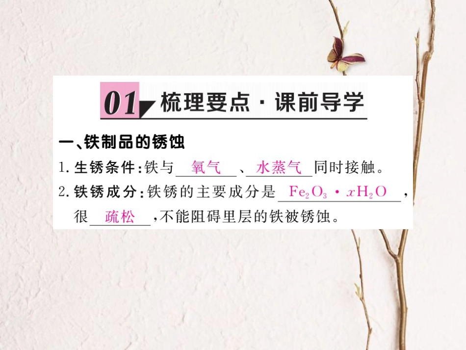 （贵州专）九年级化学下册 第八单元 课题3 第2课时 金属资源保护复习课件 （新）新人教版_第2页