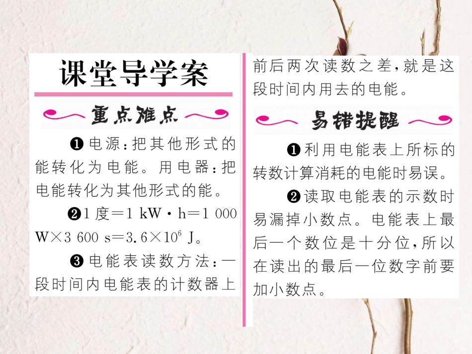 （黔西南地区）九年级物理全册 第18章 电功率 第1节 电能 电功习题课件 （新）新人教_第2页