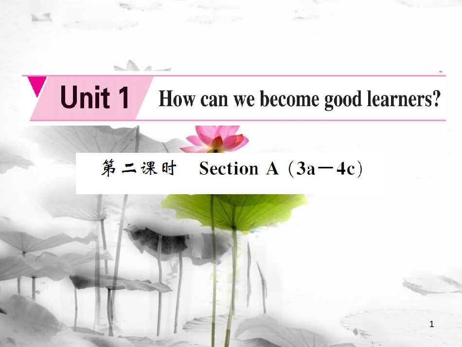 xrdAAA九年级英语全册 Unit 1 How can we become good learners（第2课时）课件 （新版）人教新目标版_第1页