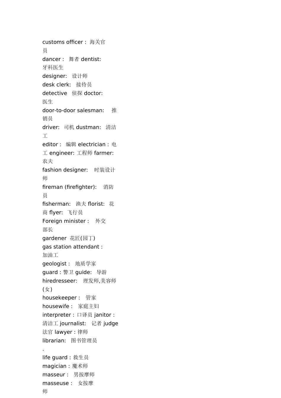 关于职业类的英语单词[共8页]_第3页