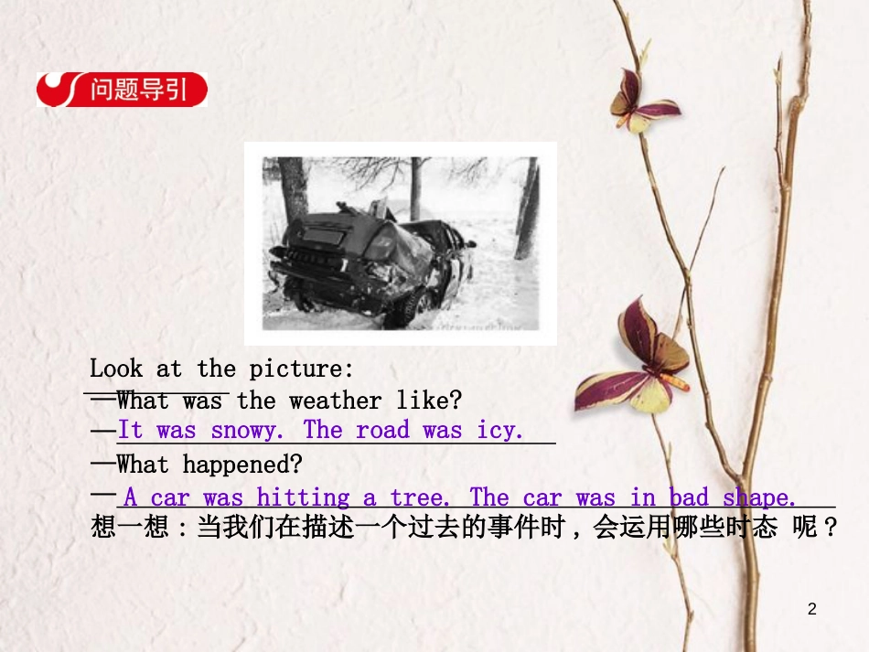 八年级英语下册 Unit 5 What were you doing when the rainstorm came Section A（Grammar Focus-4c）课件 （新版）人教新目标版_第2页