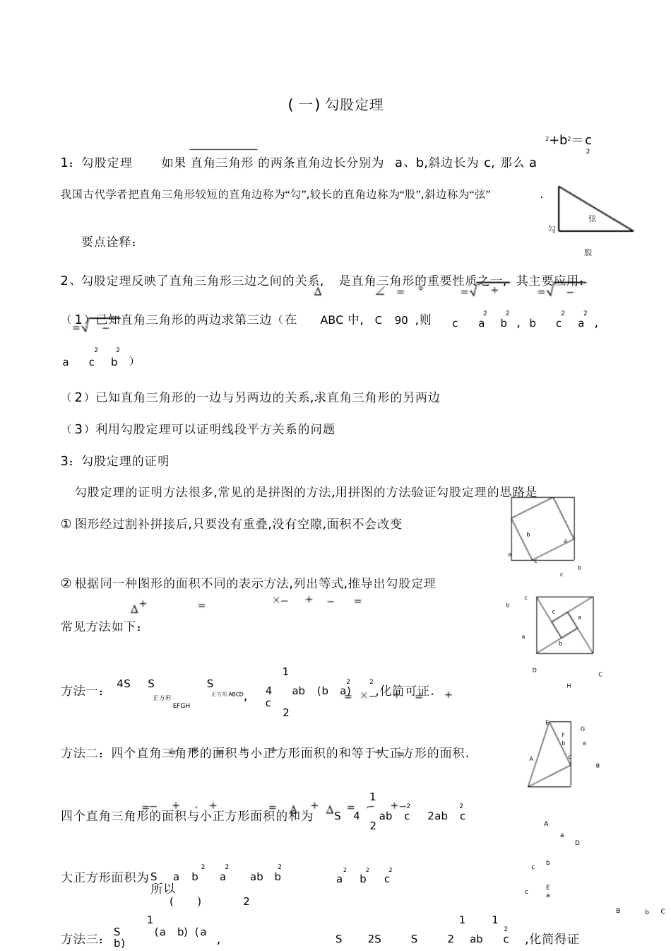 勾股定理思维导图+题型总结[共19页]_第2页