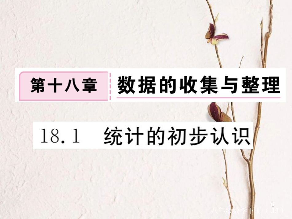 八年级数学下册 第18章 数据的收集与整理 18.1 统计的初步认识练习课件 （新版）冀教版_第1页