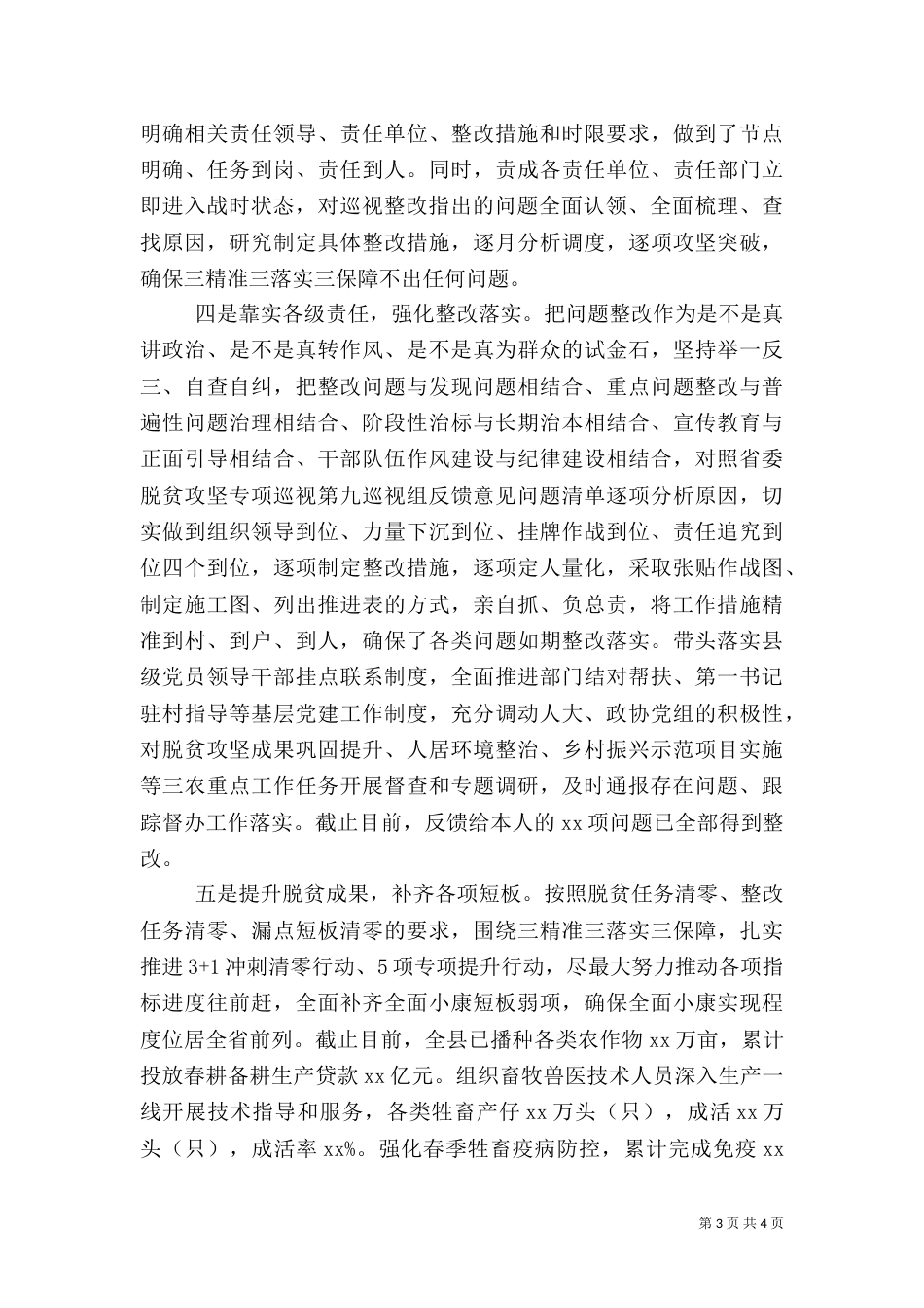 脱贫攻坚专项整改落实工作汇报_第3页