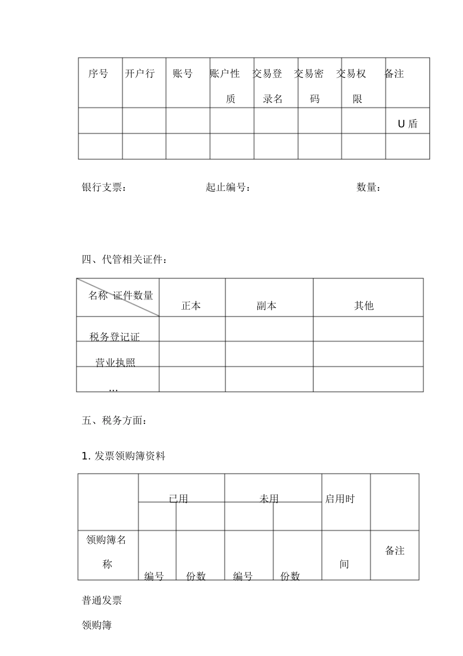 财务移交清册[共6页]_第3页