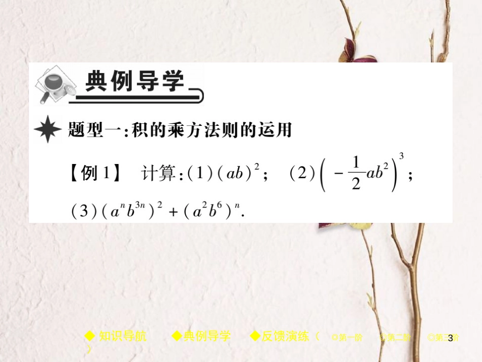 七年级数学下册 第一章 整式的乘除 2 幂的乘方与积的乘方 第2课时 积的乘方课件 （新版）北师大版_第3页