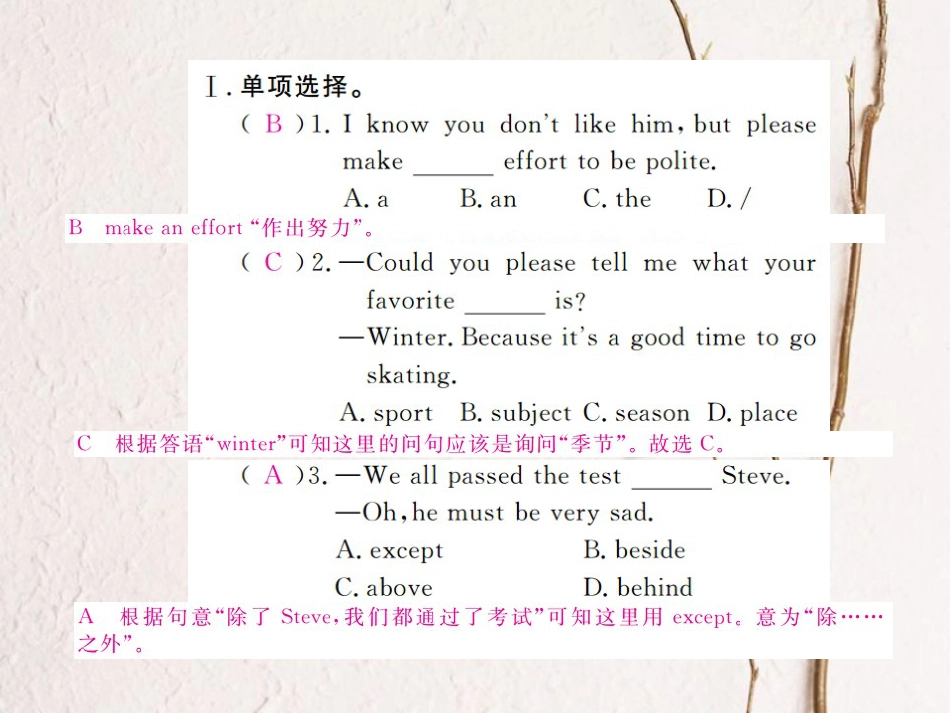 （河北专）九年级英语全册 Unit 10 You’re supposed to shake hands Self Check习题课件 （新）人教新目标版_第2页