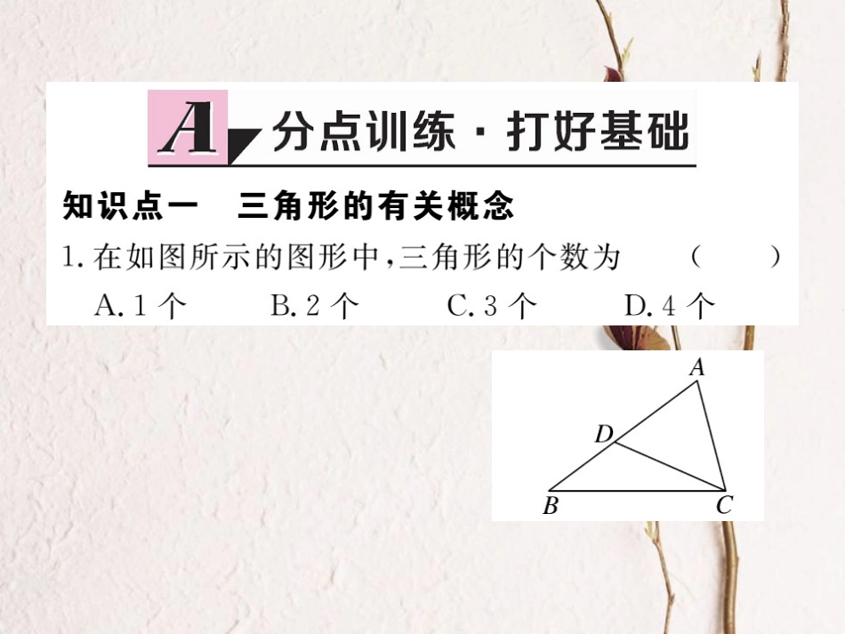 八年级数学上册 11.1.1 三角形的边习题课件 （新版）新人教版_第2页