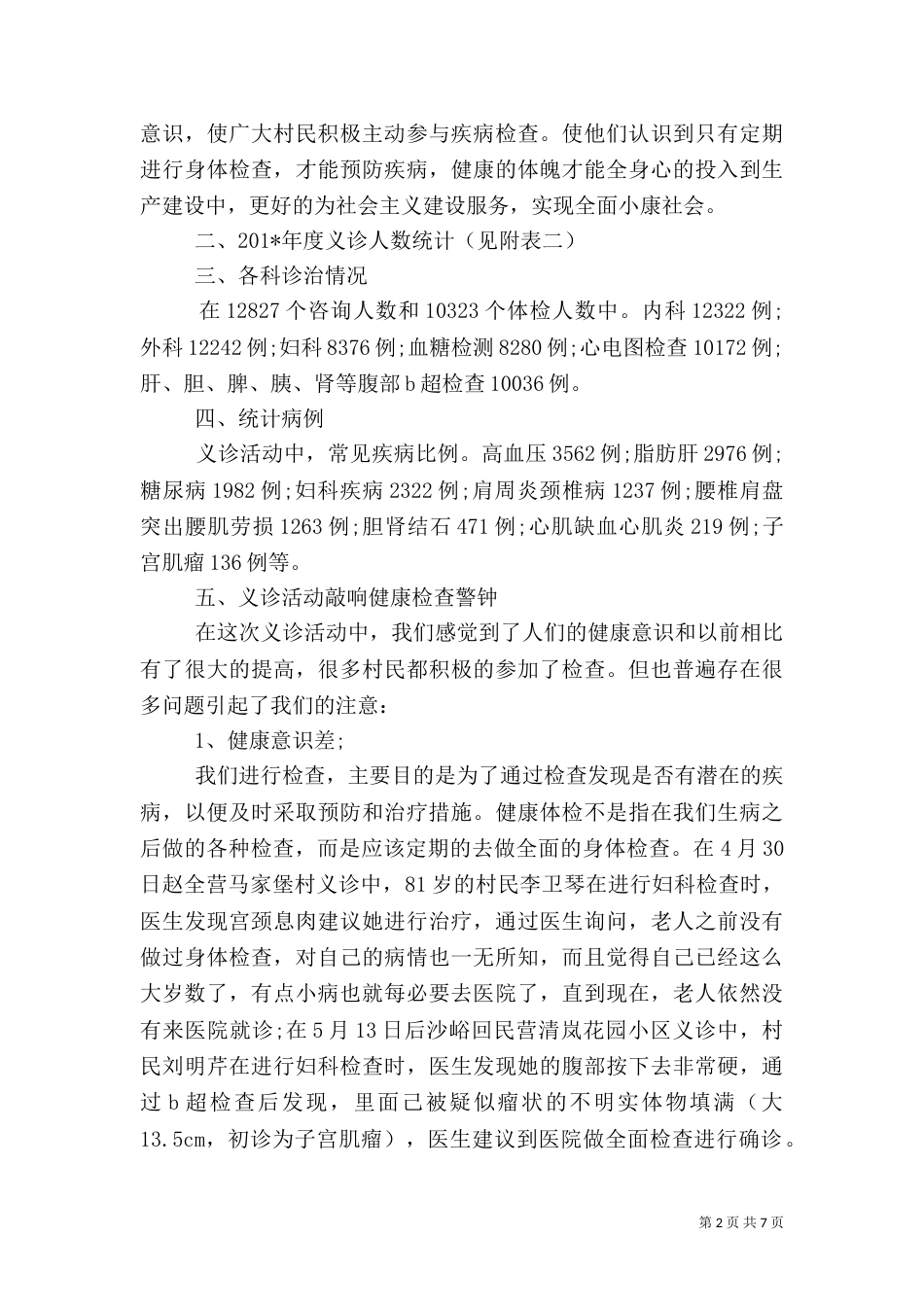 医院义诊活动总结（四）_第2页