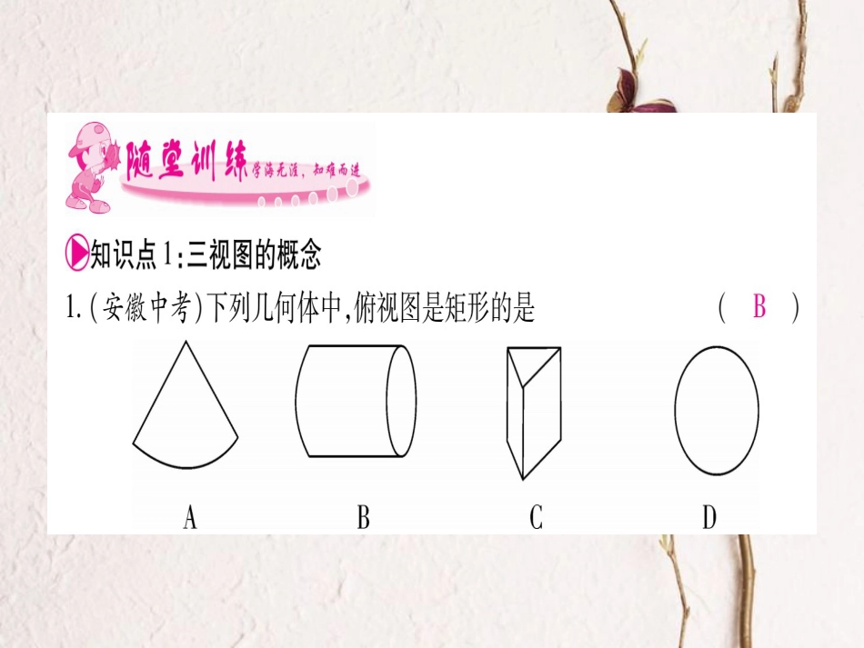 九年级数学上册 5.2 视图习题课件 （新版）北师大版_第2页