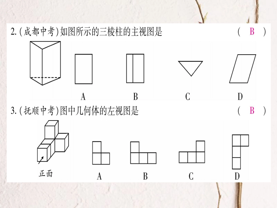 九年级数学上册 5.2 视图习题课件 （新版）北师大版_第3页