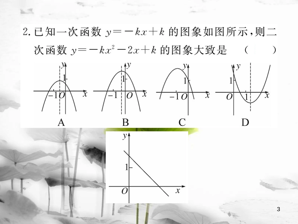 安徽省中考数学 解题技巧专题 抛物线中与系数a,b,c有关的问题课件_第3页