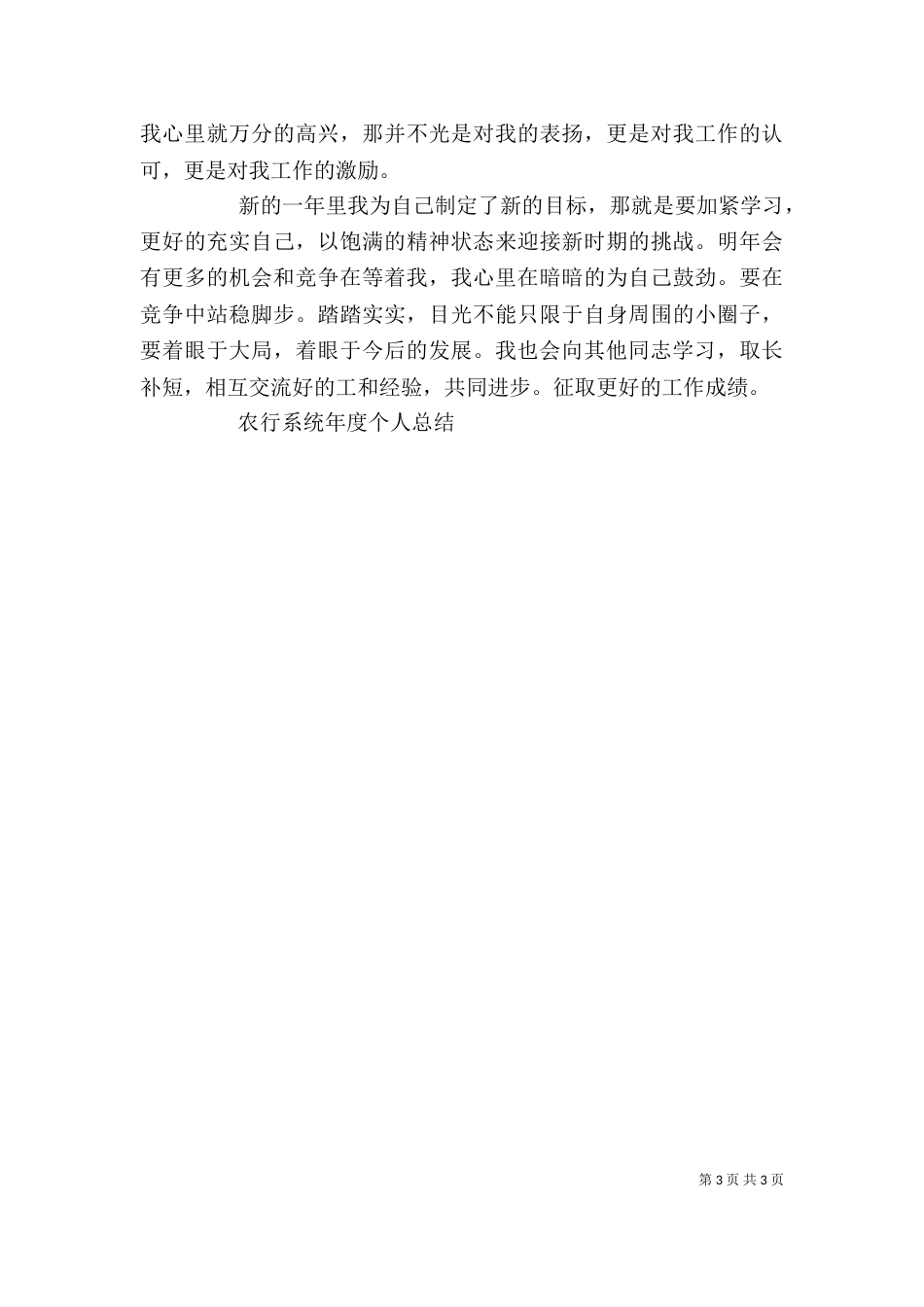 农行系统年度个人总结（三）_第3页