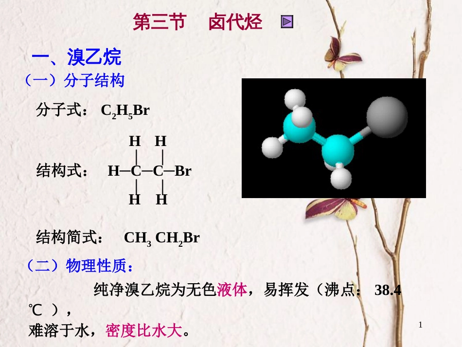 高中化学 第二章 烃和卤代烃 第三节 卤代烃（第2课时）课件 新人教版选修5[共15页]_第1页