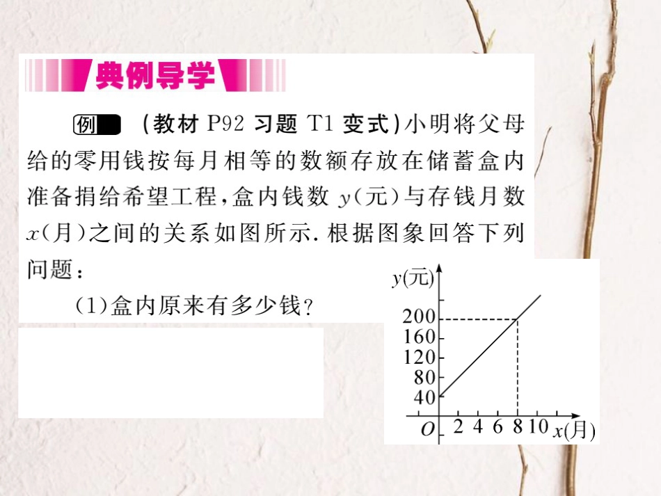 八年级数学上册 4.4 第2课时 单个一次函数图象的应用（小册子）课件 （新版）北师大版_第2页