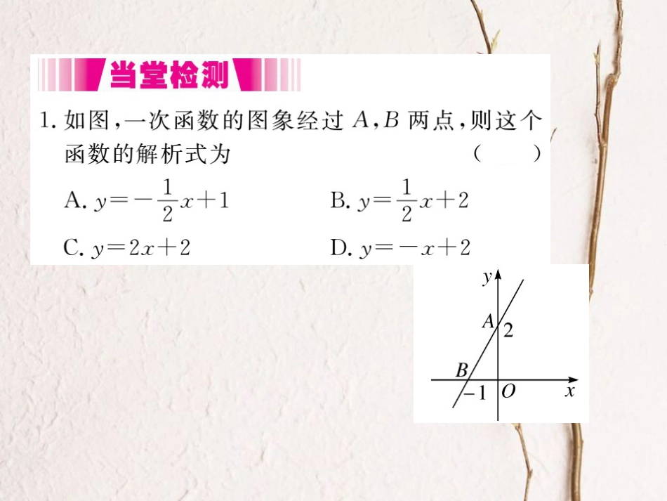 八年级数学上册 5.7 用二元一次方程组确定一次函数表达式（小册子）课件 （新版）北师大版_第3页